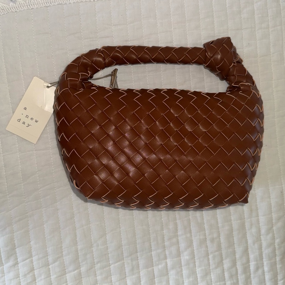target woven shoulder bag